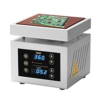 Lötstation Heizplatte, 350W Mikrocomputer Elektrische Heizplatte mit LED Anzeige Temperatur Einstell 0-400°C, 100X100mm Elektrische Löt Heizplatte Lötstation für Reparieren Handy Bildschirmen
