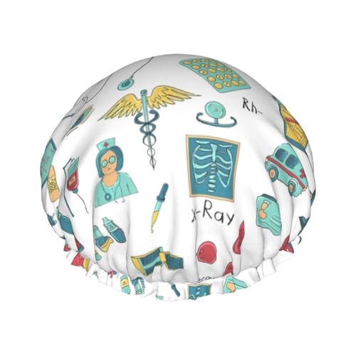 Bonnet de douche imperméable double couche réutilisable et pratique - 2
