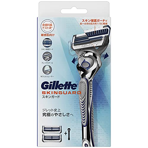 Gillette スキンガード カミソリ 本体 1コ 替刃 2コ付 うち1コは本体に装着済