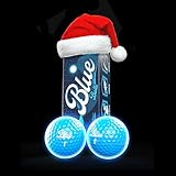 Blue Balls Premium LED Light Up Golf Balls | Glow in The Dark Golf Balls | Night Golf Balls | Golf Funny Golf Gift | Bachelor Party - Father's Day - Birthday - Retirement | 2 Pack…