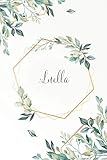  Luella: Personalized Floral Flower Design Journal and Diary Notebook, Medium Ruled, 100 pages, Gift for Mom, Daughter, Girl, Her Birthday, Christmas, Mother’s Day