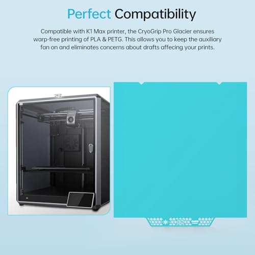 Image of BIQU CryoGrip Pro Glacier Build Plate for K1 Max 3D Printer | Double-Sided Fine Textured Spring Steel Sheet, Firm Adhesion, 310x315mm, 1 Piece