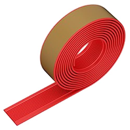 Nez de marche en vinyle rouge antidérapant autocollant 30m x 4cm