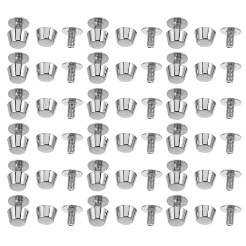 TEHAUX Remaches para Bolsos y Equipaje, 20 Piezas de Patas de Zinc de 8 MM, Herrajes para Confección de Bolsos y Protección de Bases