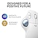 Logitech ERGO M575 Wireless Trackball Mouse - Easy thumb control, precision and smooth tracking, ergonomic comfort design, for Windows, PC and Mac with Bluetooth and USB capabilities - Off White
