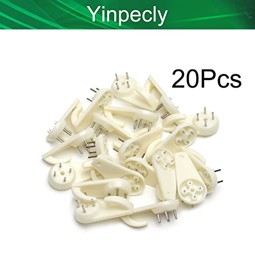 Image of Bettomshin Hardwall Hanger for Hardware, Fasteners & Hooks Wall Mount Non-Mark Hook Picture Photo Frame Hangers, 20Pcs