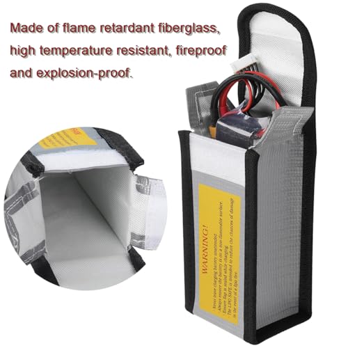 Fire Retardant Lipo Bags, Battery Packs for Charging and Storage Battery Protective Cover Bag Protective Case for Lipo Battery(Black) - Image 4
