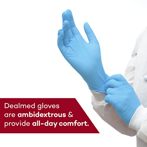 Dealmed Medical Exam Gloves – 100 Count Sky Blue Large Nitrile Gloves, Disposable, Non-Irritating And Latex Free Gloves, Multi-Purpose Use For A First Aid Kit And Medical Facilities #TOP4
