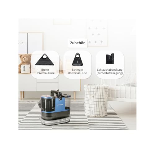 Genius Polsterreiniger Gerät Invictus F7 10 tlg., Waschsauger 1200 W, Fleckenreiniger, Nasssauger, für Teppich, Auto, Sofa, Vorleger Teppichreiniger, Nassreiniger Polstermöbel, großer Wassertank