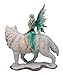 Atlantic Collectibles Elektra Blue Ice Fairy Riding Giant Snow Wolf King Rumba Figurine 8