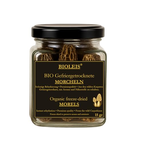 BIOLEIS I BIO MORCHELN I GEFRIERGETROCKNET I Premium Qualität I Liofilisiert für Maximales Aroma und Sofortige rehydrierung I 15 g
