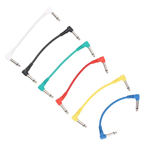 ARTIBETTER 6Pcs 15Cm Patch Cable de Guitarra Cabo de Efeito de Guitarra Cabos de Pedal de Redução de