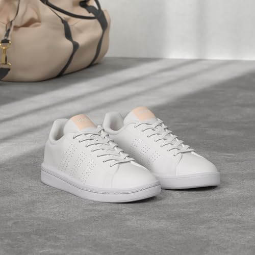 Image of adidas Womens Advantage Lace Up Sneakers Shoes Casual - White