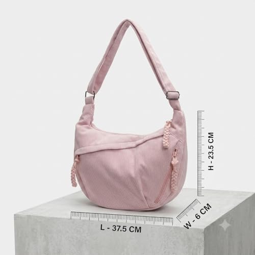 Image of WildHorn Travel Crossbody Crescent Bag for Women | Over-Shoulder Half Moon Sling Purse with Zipper | Unisex Chest Bag & Waist Bag for Daily Travel Use