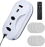 Robô Limpa Vidros com Bateria de Emergência e Sensores de Bordas Antiqueda,WKJWQWHY F400 Robô De Limpeza Branco,robô limpador automático inteligente remoto,