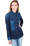  Wrangler S Suzy - Camisa Slim fit de Manga Larga para Mujer, Talla 38, Color Azul (Lazuli)