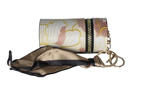 Fashion Wallet Small Clear Flower Portable Earphone Port Red Envelope Car Key Pendant, Pink3