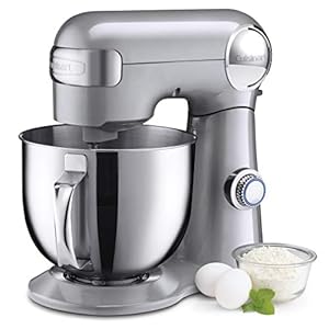 Cuisinart SM-50BC 5.5-Quart Stand Mixer, Brushed Chrome, Silver Lining (Renewed)