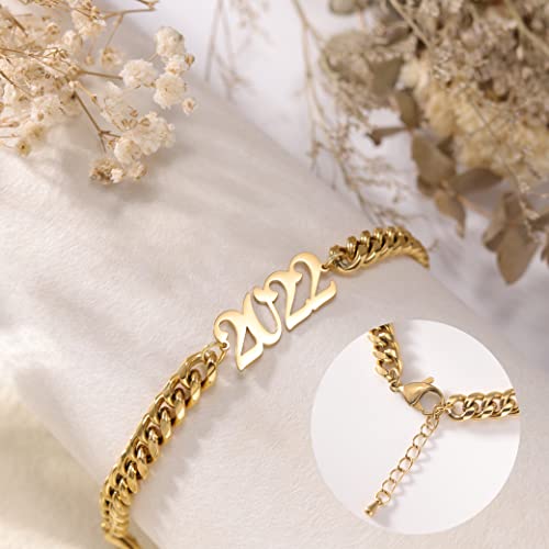 Jecivila Personalized Cuban Link Anklets For Women 18K Gold Plate Name Anklet With Initials Customized Ankle Bracelets For Women Girls 8.7”-10.7” #TOP3