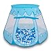 Produktbild Selonis Baby Spielzelt Mit Plastikbällen Zelt 105X90cm/100 Bälle Plastikkugel Kinder, Blau:Babyblau-Blau-Perle