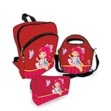 Kit Mochila Escolar + Lancheira+ Estojo Moranguinho