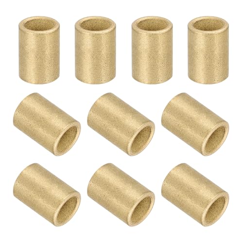 uxcell 50Pcs Sleeve Bearings, 5mm Bore x 7mm OD x 10mm Length, Self-Lubricating Sintered Bronze Bushings