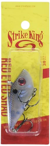 Strike King Red Eye Shad Leurre de pêche Crankbait sans lèvres flottantes internes, Yeux 3D, qualité Premium 4 hameçons triples 0,9 g coulant