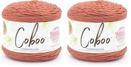 Image of Lion Brand Yarn Coboo Yarn, 2 Pack, Russet