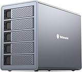 Yottamaster 5 Bay RAID Hard Drive Enclosure, 150W Aluminum USB3.0 RAID HDD Enclosure for 3.5 & 2.5 Inch SATA HDD/SSD, Support 120TB(5x24TB) Direct Attached Storage DAS RAID1/5/10/JBOD/CLONE [FS5RU3]