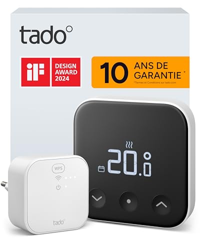 tado° Smart Thermostat X, kit de démarrage, thermostat câblé et Bridge X,...