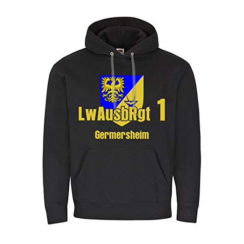 Pull à capuche Germersheim Luftwaffe noir en taille XL par Copytec
