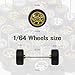 Ylutex 1/64 Wheels Mixed/Random Real Riders Wheels Rims Tires SetWheels with Printed Design & Gold Plated Rims for 10 Cars 1/64 Scale (J1004)