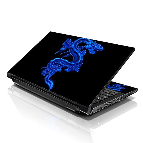 LSS Laptop 15 15.6 Skin Cover with Colorful Blue Dinosaur Pattern for HP Dell Lenovo Apple Asus Acer Compaq - Fits 13.3