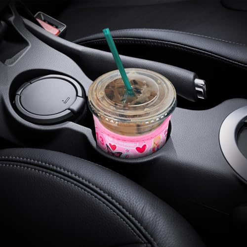 Image of YR Reusable Neoprene Insulator Sleeve for Iced Coffee Cups, 3 Pack Coffee Coolies sleeves for Iced & Hot Drinks, Cold Beverage Cooler Compatible with Starbucks Coffee and More (Pink)