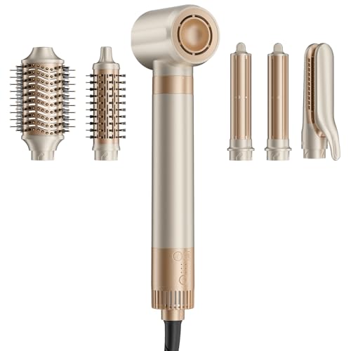6-in-1 Hot Air Styler â€“ Hair Dryer & Versatile Air Styler with Auto Curler, Volumizing Brushes, Straightenerï¼ŒFrizz-Free Hair Styler for Curling, Straighting, Smoothing & Adding Volume, No Heat Damage