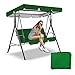 Tettuccio di Ricambio Universale per Dondolo da Giardino Impermeabile / UV Tessuto Oxford 190T Set di Coperture per Tettuccio per Sedia a Dondolo per Giardino Esterno Altalena ,Green-L195xW125xH15cm