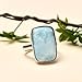 PHNX 925 Sterling Silver Larimar Ring for Women | Handmade Gemstone Ring | Boho Statement Jewelry with Blue Stone, 6