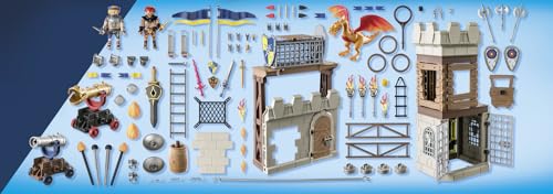 Playmobil 71298 Tournoi des Chevaliers Novelmore avec Deux Personnages Un Dragon Deux tourelles des cibles et des Accessoires Chevalier Histoire & Imaginaire Dès - vue 3