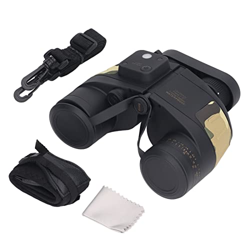 Binóculos Marinhos 10x50 para Adultos, Binóculos de Navegação Portáteis Ajustáveis ​​com Telêmetro e