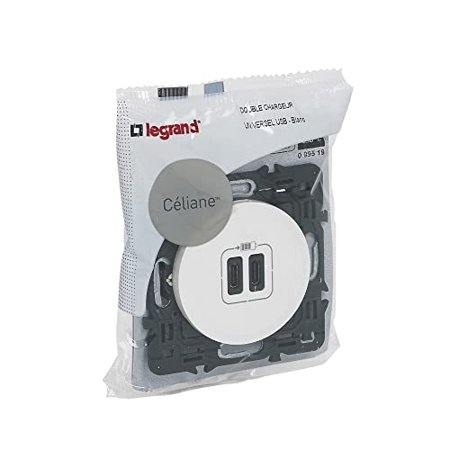 Prise USB-C Legrand Céliane double pour charger sans bloc