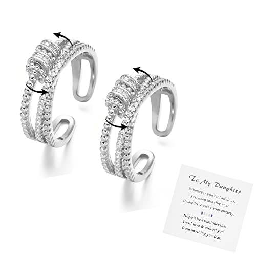 Bague de méditation anti-stress pour calmer l'anxiété grâce aux perles rotatives
