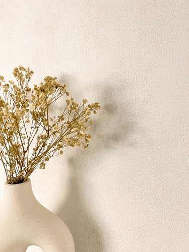 Newroom Papel Pintado Crema No Tejido Efecto Yeso - Moderno Industrial Pared Hormigón Estructura para Salón Dormitorio