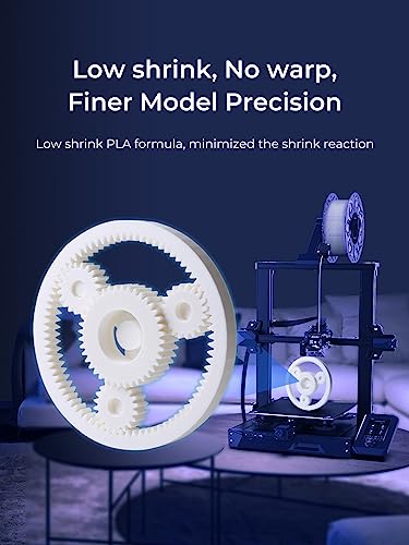 Image of Creality Filament 1.75mm, 3D Printer Filament, 1kg (2.2lbs) Spool, No Warp Enhanced Toughness, Dimensional Accuracy ±0.03mm Printing Filament, for FDM 3D Printers (PLA, White)