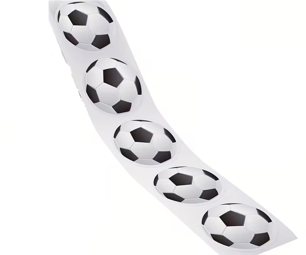 100 x Football Reward Stickers Labels Scrapbook Rewards Well Done Teacher Soccer Ball Goal (2.5cm) 25mm (100 Stickers)