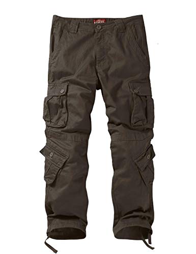 Image of Match Men's Wild Retro Multi-Pockets Utility Casual Cotton Cargo Trousers #3357