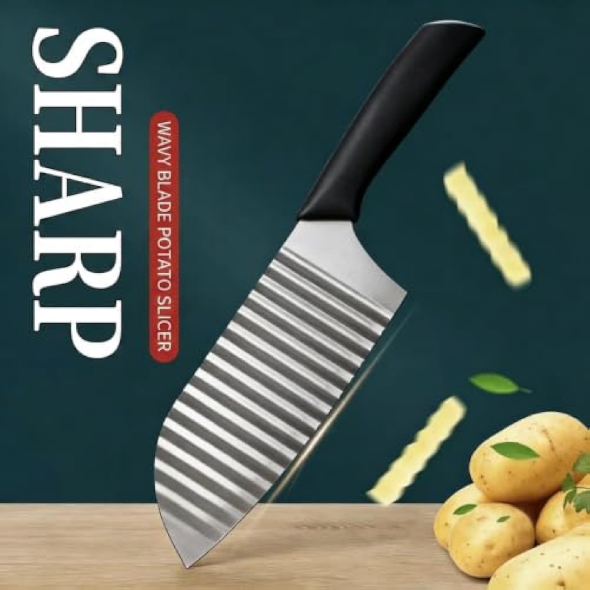Wave Cutting Knife, Ribbed Knife Potato Chips Cutter