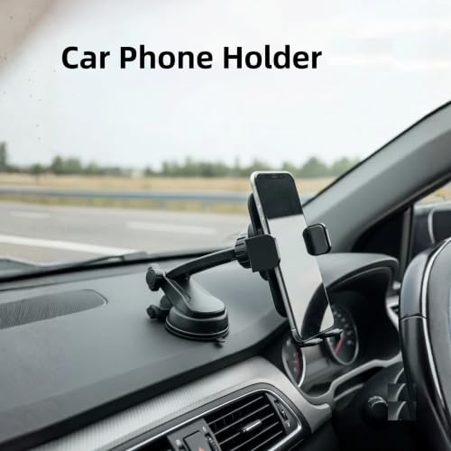 Image of MIXOO Smart Gel Suction Cup Car Mobile Holder for Dashboard | Premium shockproof car mount with 360 rotating waterfall neck, strong suction base & quick one-hand release.