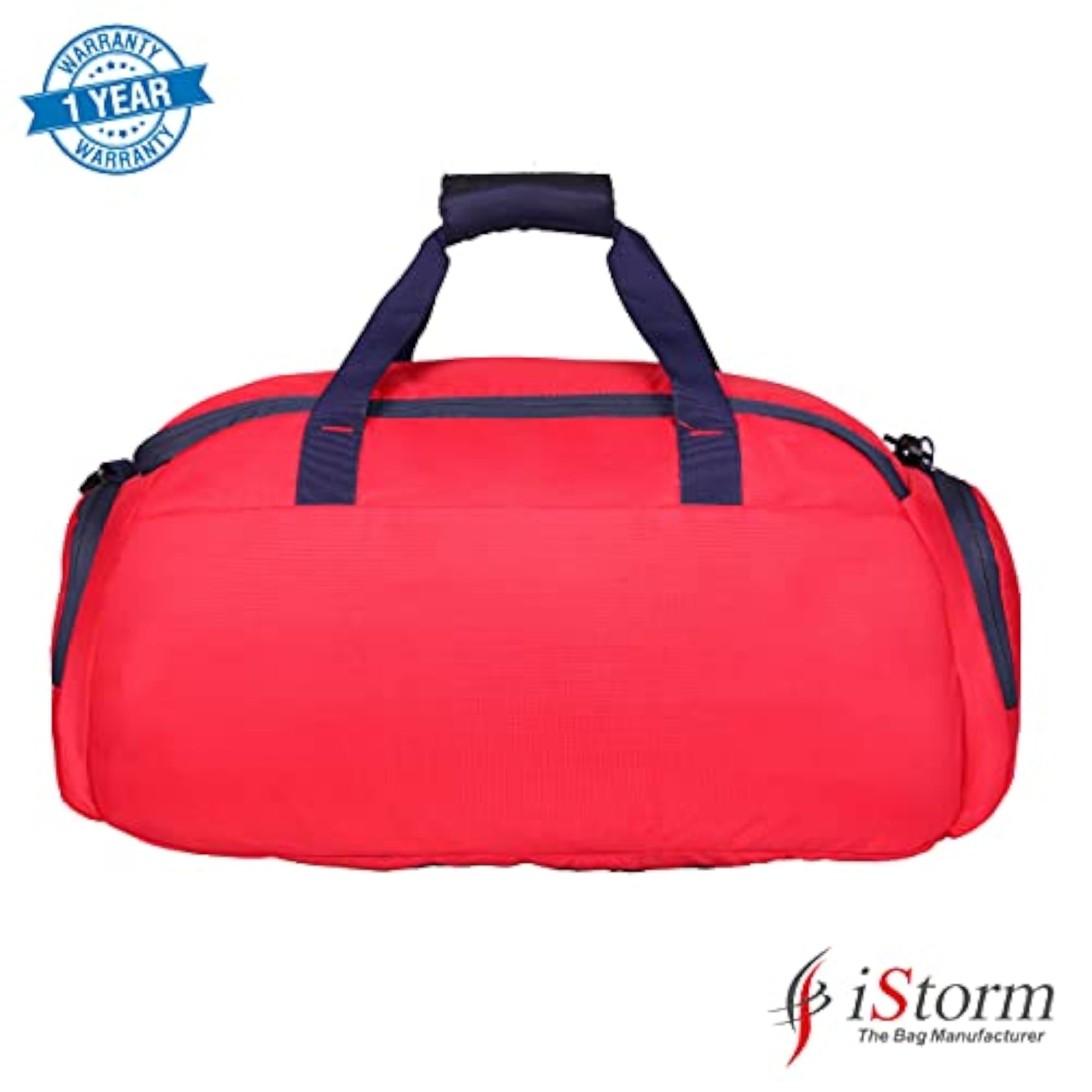 Delta Duffel Travel Bag, Red & Navy