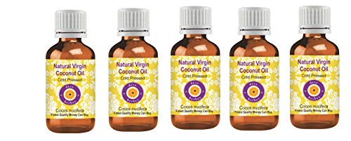 Huile de noix de coco thérapeutique pure Cocos nucifera pressée à froid 5x100ml