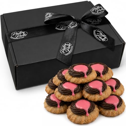 Image of Pastry Perks Gourmet Cookie Fudge Gift Box - Handmade Assorted Chocolate Cookies with Fudge Topping, Luxury Dessert Gift for Women, Men,